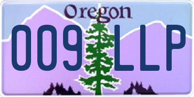 OR license plate 009LLP