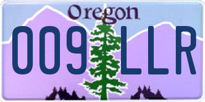 OR license plate 009LLR