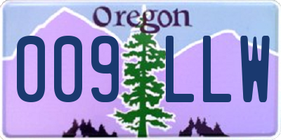OR license plate 009LLW