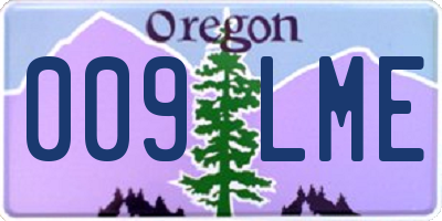 OR license plate 009LME