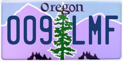 OR license plate 009LMF
