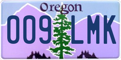 OR license plate 009LMK
