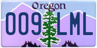 OR license plate 009LML