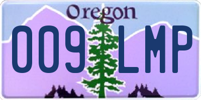 OR license plate 009LMP