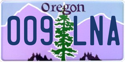 OR license plate 009LNA