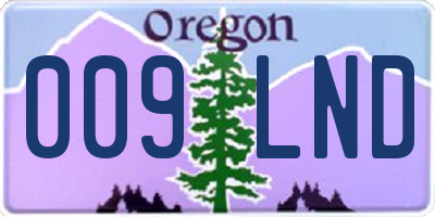 OR license plate 009LND