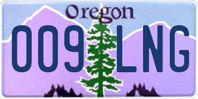 OR license plate 009LNG