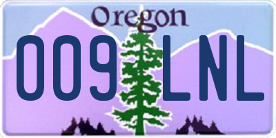 OR license plate 009LNL