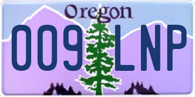 OR license plate 009LNP