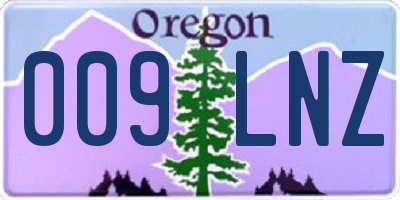 OR license plate 009LNZ