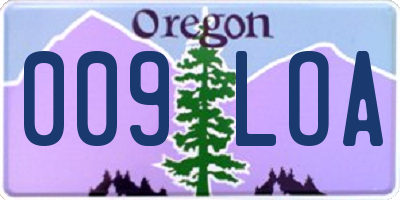 OR license plate 009LOA