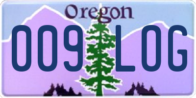 OR license plate 009LOG