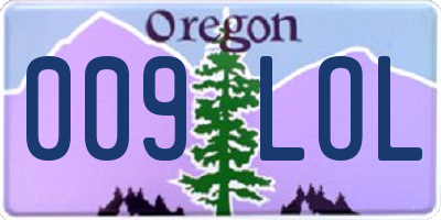 OR license plate 009LOL
