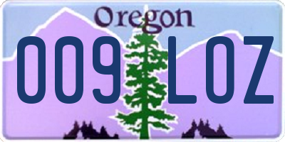 OR license plate 009LOZ
