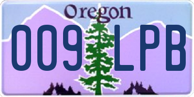 OR license plate 009LPB