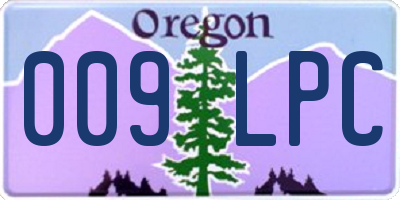 OR license plate 009LPC