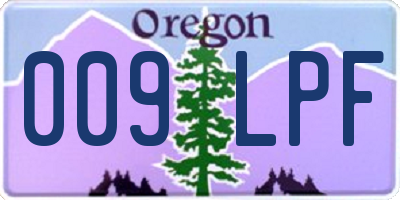 OR license plate 009LPF