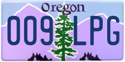 OR license plate 009LPG