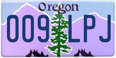 OR license plate 009LPJ