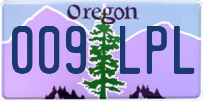 OR license plate 009LPL