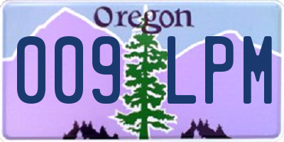 OR license plate 009LPM