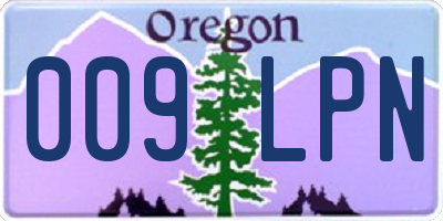 OR license plate 009LPN