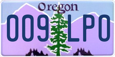 OR license plate 009LPO