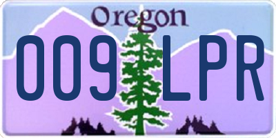 OR license plate 009LPR
