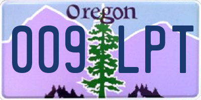 OR license plate 009LPT