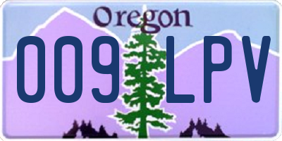 OR license plate 009LPV