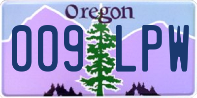 OR license plate 009LPW