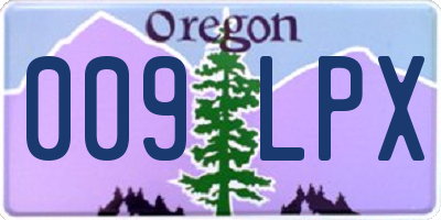 OR license plate 009LPX