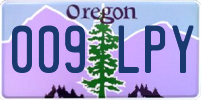 OR license plate 009LPY