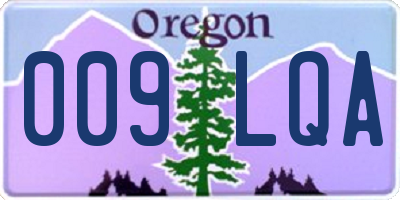 OR license plate 009LQA