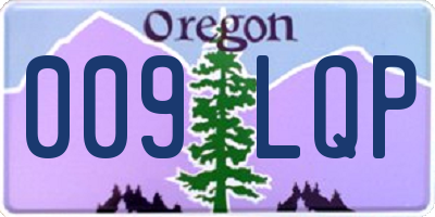 OR license plate 009LQP