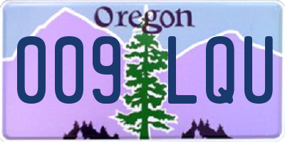 OR license plate 009LQU