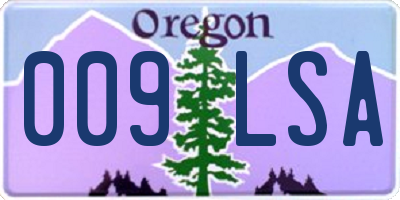 OR license plate 009LSA