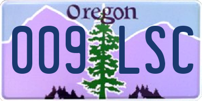 OR license plate 009LSC