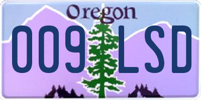 OR license plate 009LSD