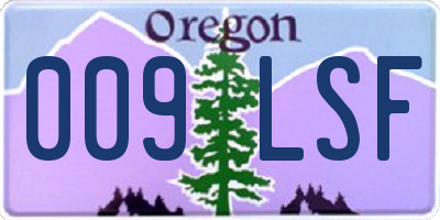 OR license plate 009LSF