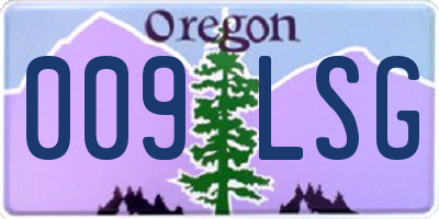 OR license plate 009LSG