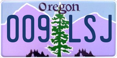 OR license plate 009LSJ
