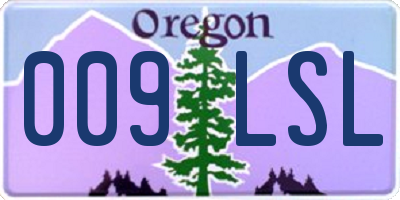 OR license plate 009LSL