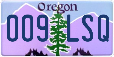 OR license plate 009LSQ