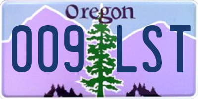 OR license plate 009LST