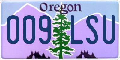 OR license plate 009LSU