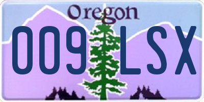 OR license plate 009LSX