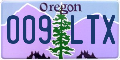 OR license plate 009LTX