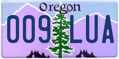 OR license plate 009LUA