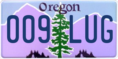 OR license plate 009LUG